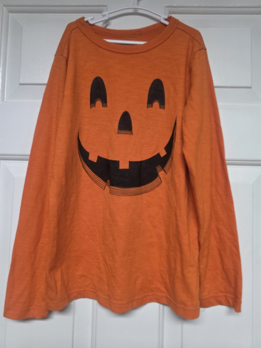 Kids Orange Pumpkin Face Shirt